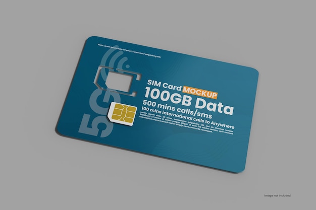 Close up on Sim Card Mockup