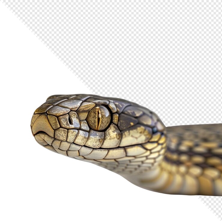 PSD close up of a snakes head
