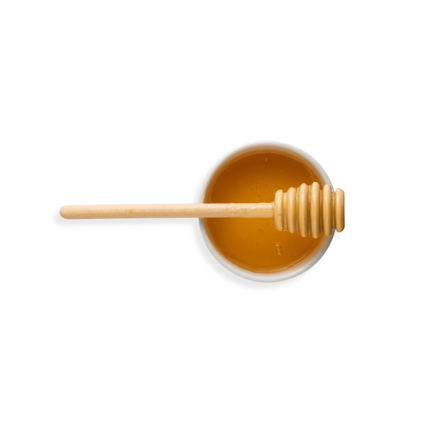 a close up of sweet honey isolated