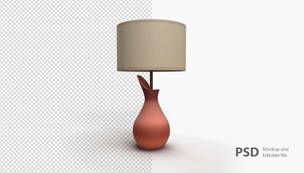 Close up on table lamp isolated