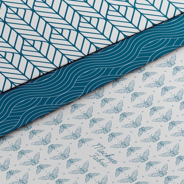 Close up on textile material mockup