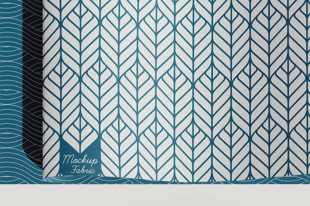 close up on textile material mockup