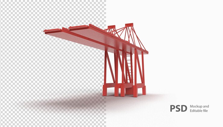 PSD close up on tower crane