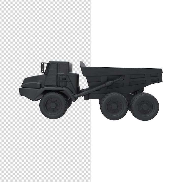 PSD close up on truck isolated premium ps