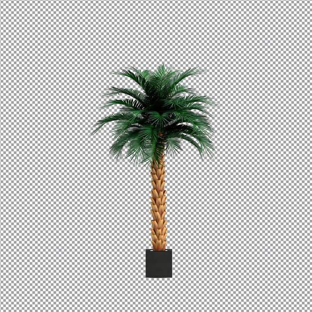 Close-up van een bloem in een vaas 3D-weergave