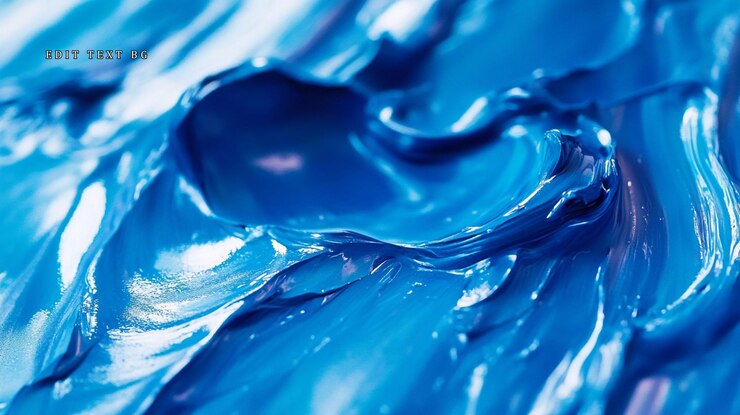 PSD close-up van gestructureerde blauwe verf wervelingen