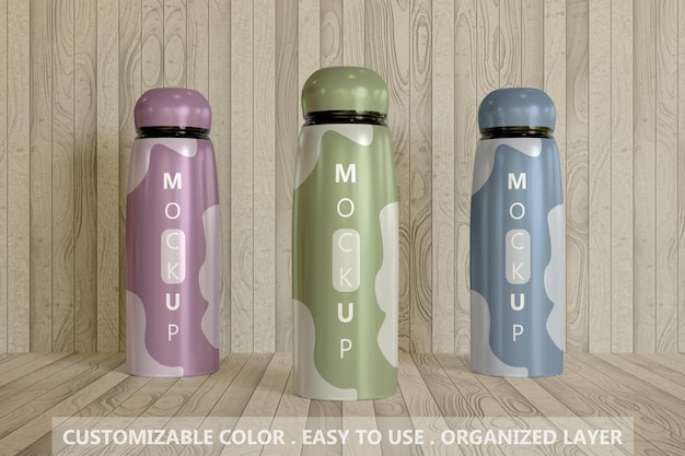 PSD close-up van meerdere tumbler-mockup premium psd