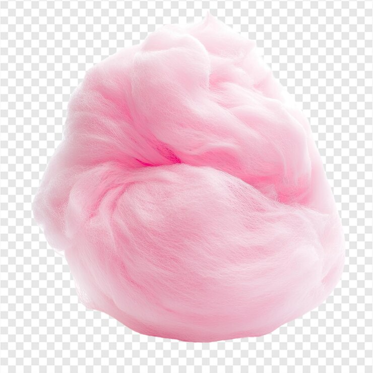 PSD close-up van roze suikerweefsel