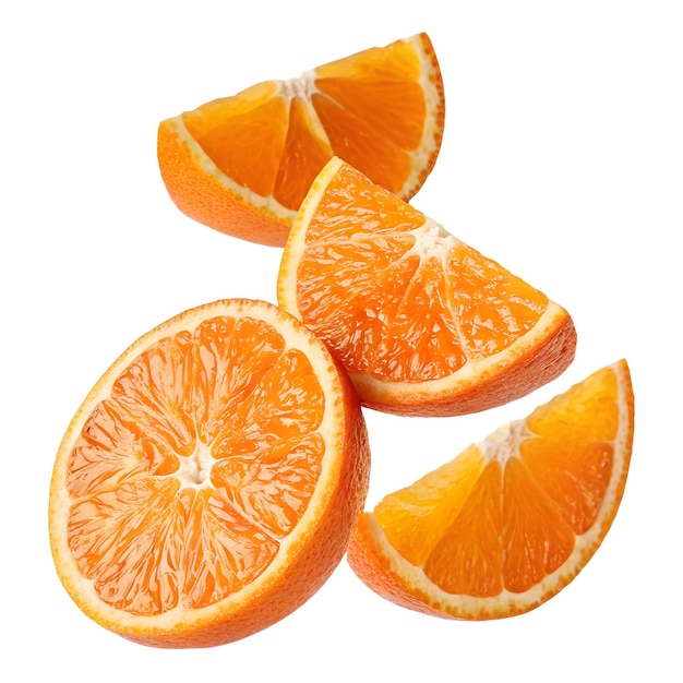 Close-up van vers gesneden sinaasappelschijven
