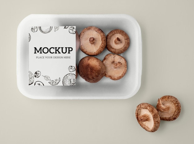 Close up on vegan packaging mockup