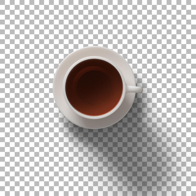 PSD close up view hot tea on white cup fit for your asset scenes