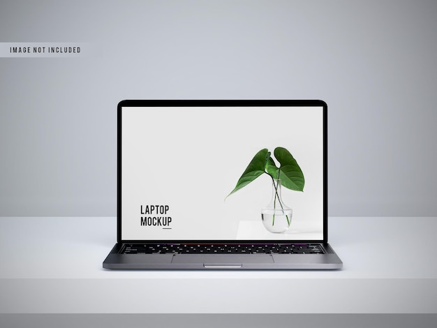 Close up view of laptop mockup Design