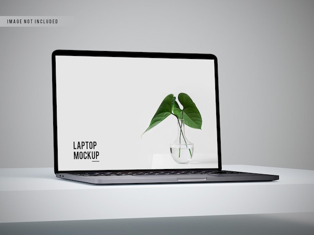 PSD Крупным планом вид макета ноутбука дизайн