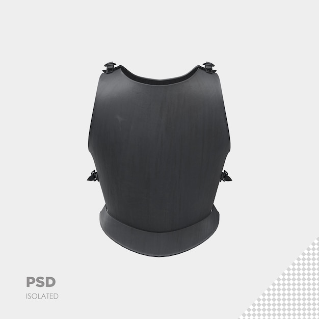 PSD close up on warrior armor 3d isolated premium psd