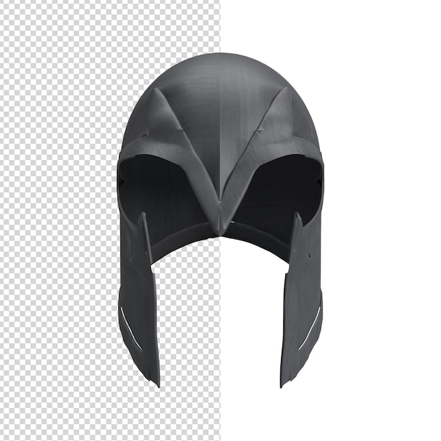 Close up on warrior helmet 3d isolated premium ps