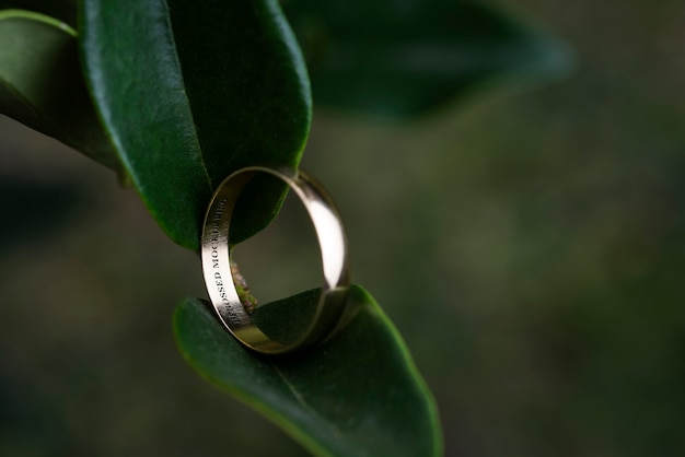 PSD close up on wedding ring mockup