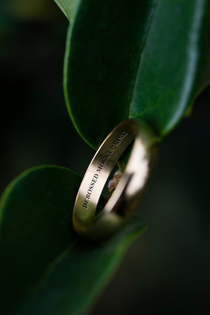 PSD close up on wedding ring mockup