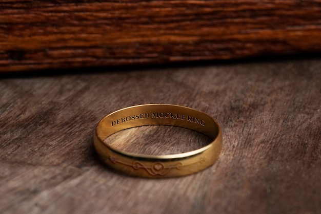 PSD close up on wedding ring mockup