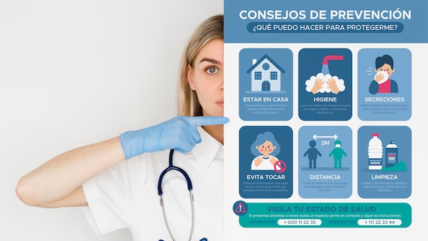 close-up woman pointing at infographic