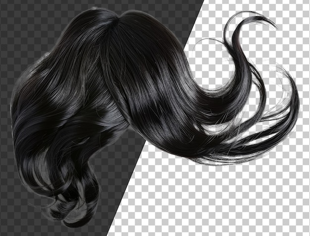 PSD a close up of a womans hair with a mustache stock png