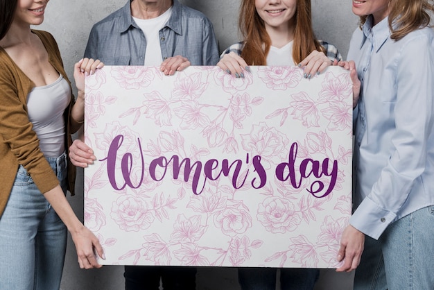 Close-up women posing together