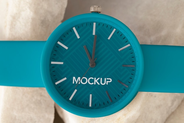 Close up on wristwatch mockup design
