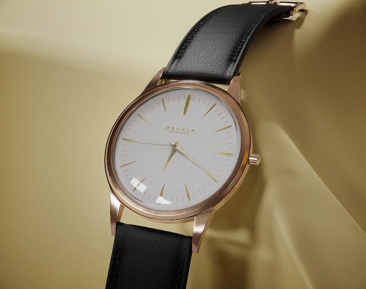 PSD close up on wristwatch mockup