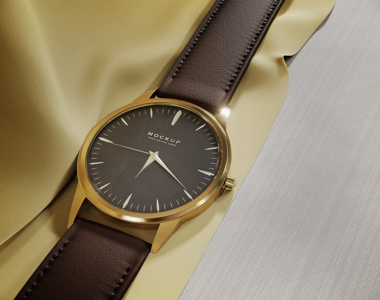PSD close up on wristwatch mockup