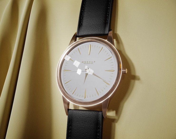 PSD close up on wristwatch mockup