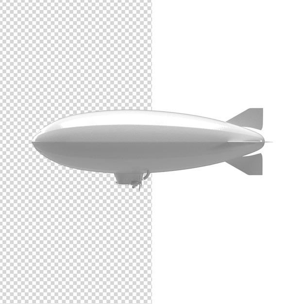 PSD primo piano su zeppelin 3d isolato premium psd