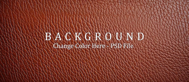 Closeup of brown leather background