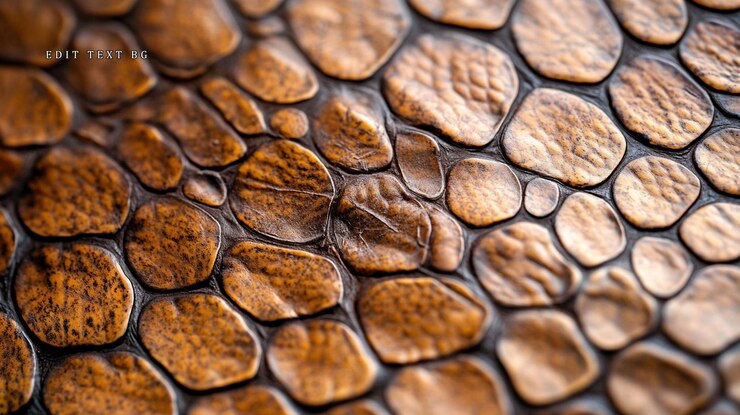 PSD closeup of brown pebble texture resembling reptile skin