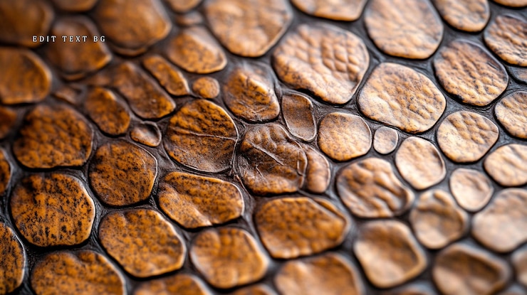PSD closeup of brown pebble texture resembling reptile skin