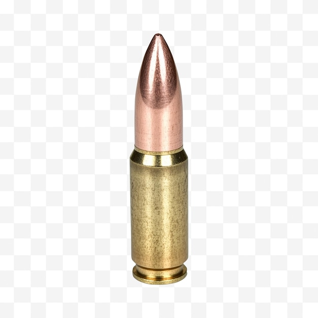 Closeup of a Bullet isolate on transparency background
