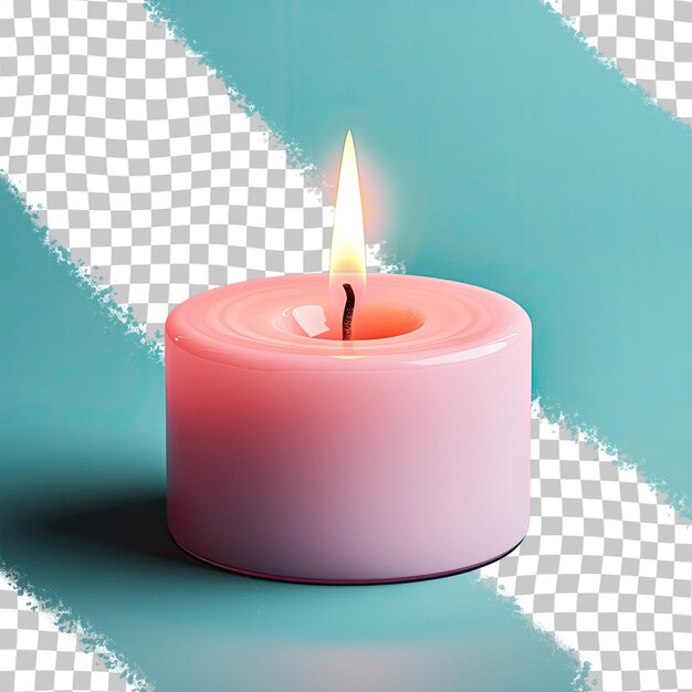 PSD closeup of a candle against a transparent background
