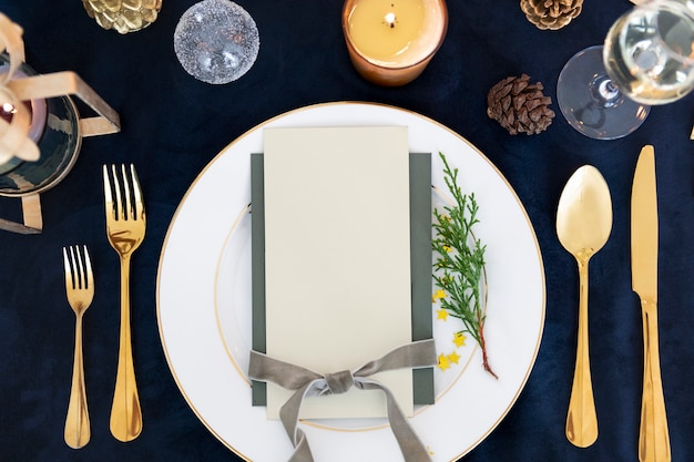 closeup of a christmas greeting card