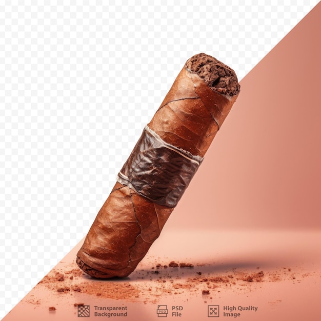 Closeup of a cigar on a transparent background