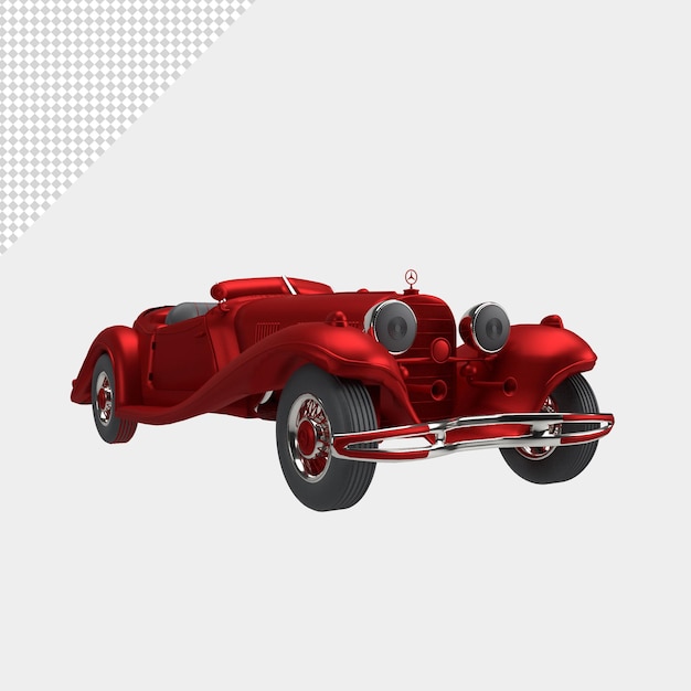 Closeup on classic car premium isolated psd