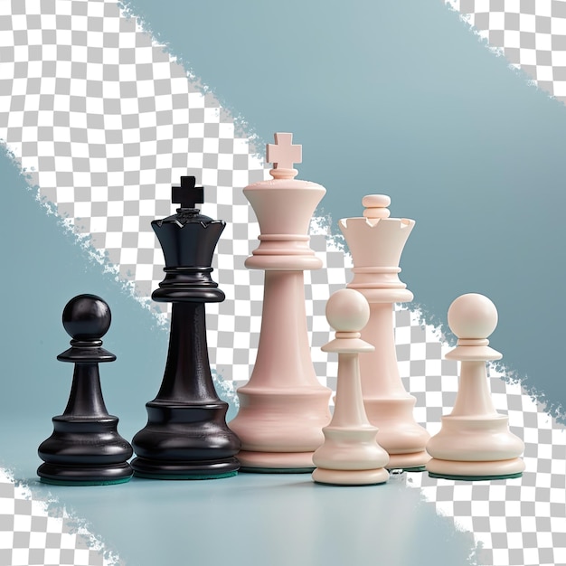 Closeup composition of chess pieces for decoration