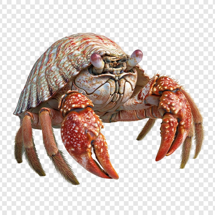 PSD a closeup of a crab