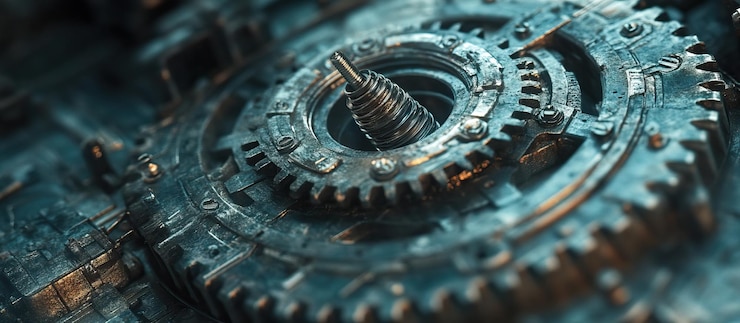 PSD closeup of detailed gears