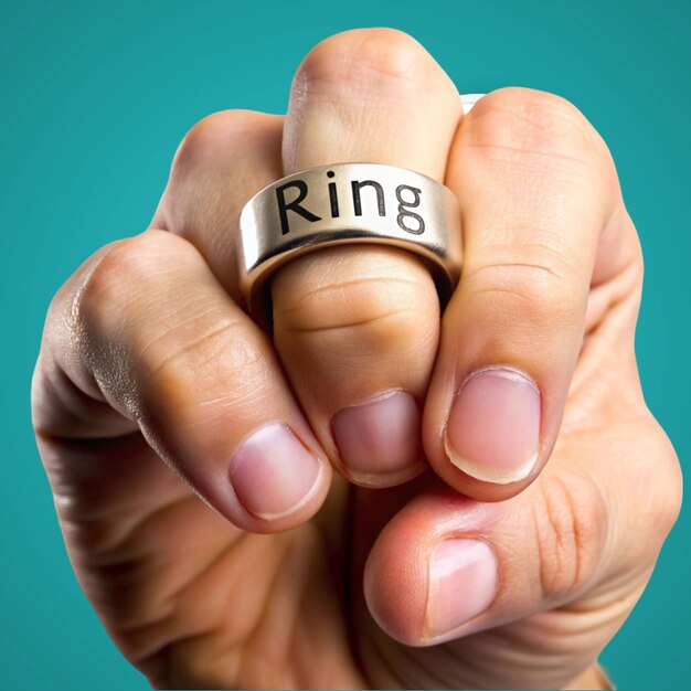 PSD closeup of the fist of a woman with a wedding ring on her ring finger