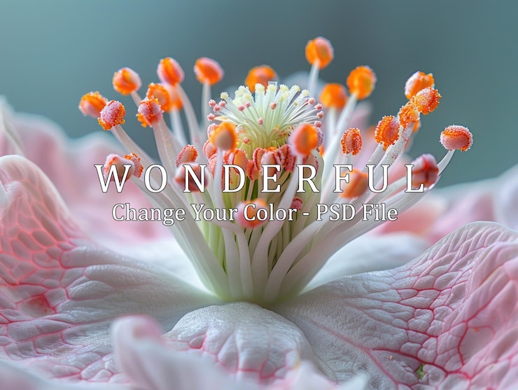 PSD 花の茎のクローズアップ