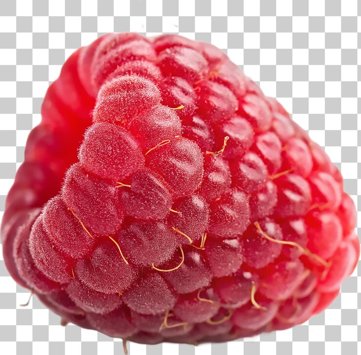 PSD closeup of a fresh raspberry