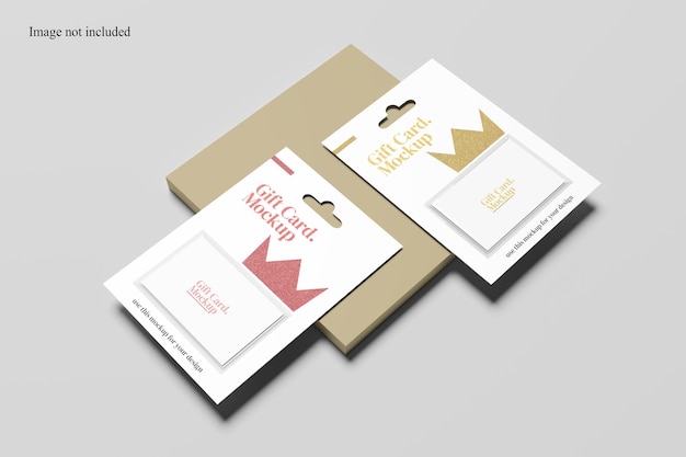 Closeup gift card mockup