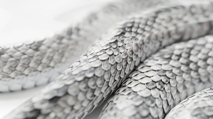 PSD closeup of grey snake skin texture