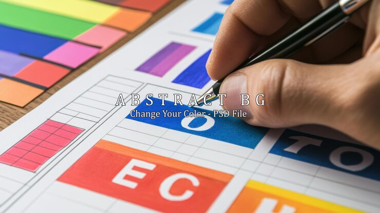 PSD closeup of hand filling in a chart