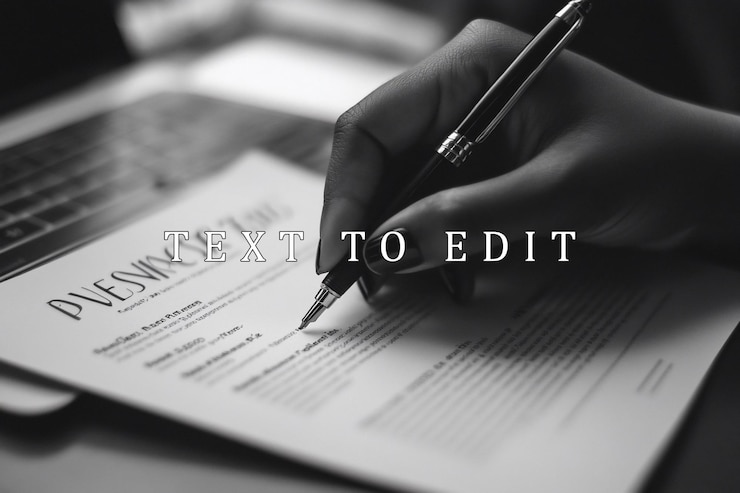 PSD closeup of a hand signing a document