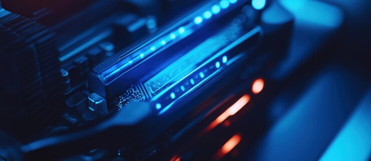 PSD closeup of illuminated car stereo system