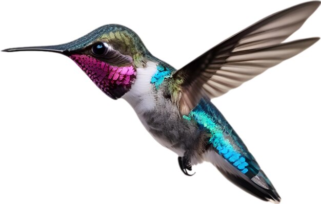 Immagine in primo piano di un uccello colibrì.